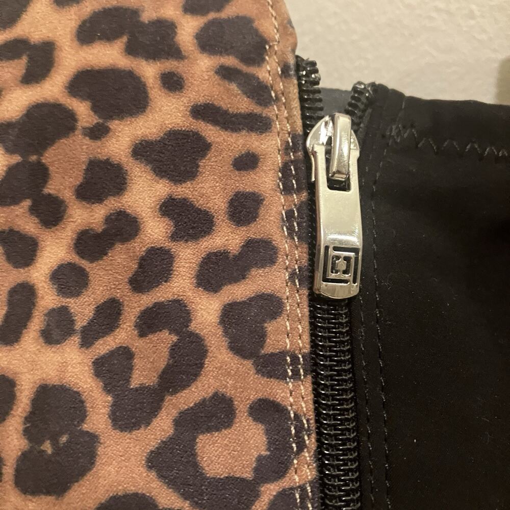 Y2K Vintage Liz Claiborne Leopard Print Knee High Boots - Picture 11 of 14